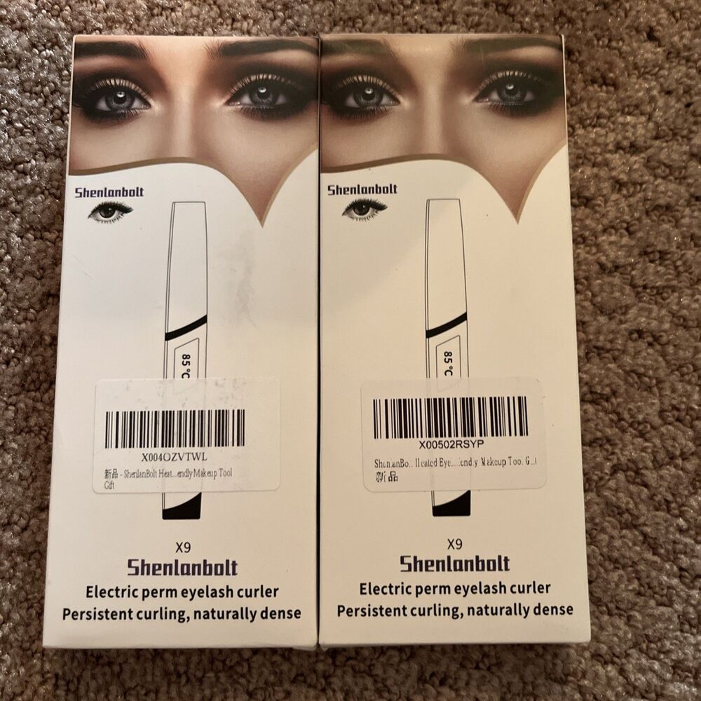 2! Shenlanbolt X9 Electric Heated Rechargeable Eyelash Curler, White Plastic